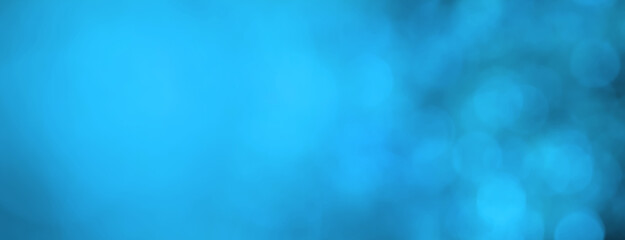 blue abstract background banner, bokeh light effect texture with copy space, modern art design