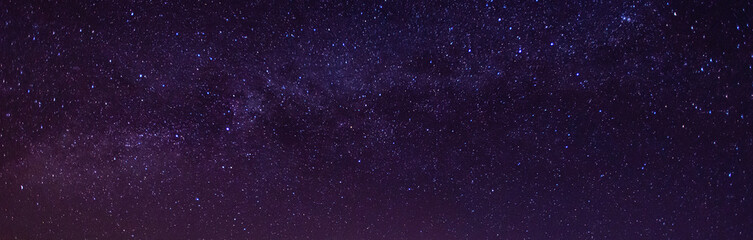 Amazing Panorama blue night sky milky way and star on dark background.