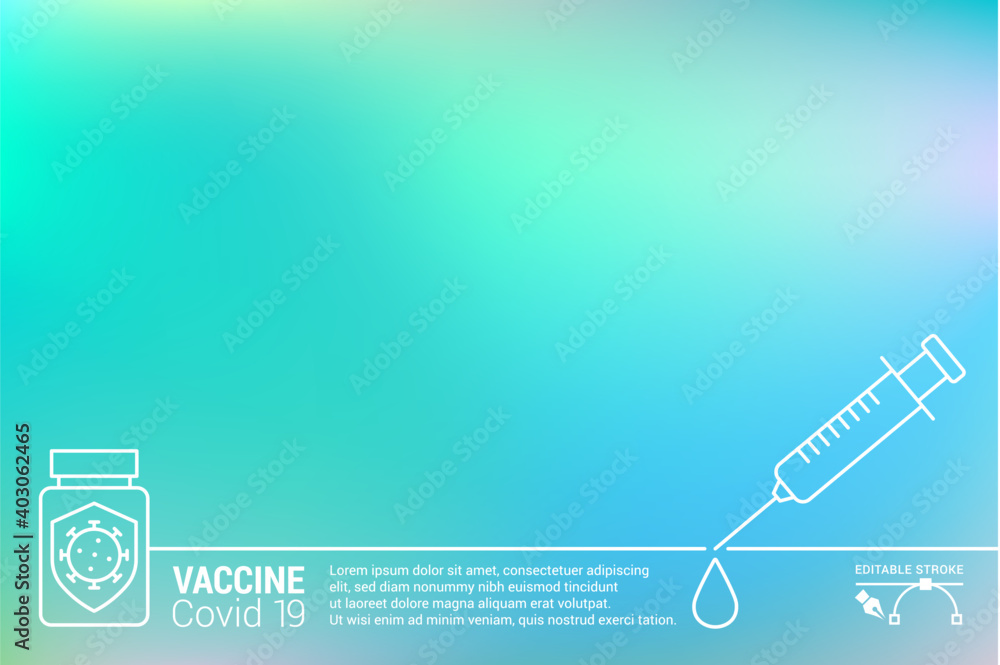 illustration banner concepts for the covid vaccine, universal flu vaccine, Haemophilus influenza virus, vaccination and eradicating polio, poliomyelitis, OPV oral polio vaccine - obrazy, fototapety, plakaty 
