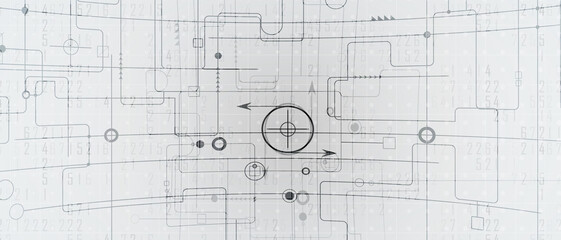 Technology data background, idea of global business solution
