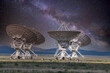 © Joe - Four antennas that are part of the Very Large Array system in New Mexico, with the Milky Way in the background.