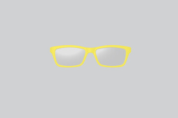 Minimal creative art concept. Space for text. Vector glasses icon. 
Sun glasses vector illustration 3D realistic