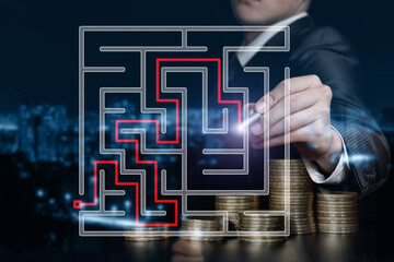 The concept of decision-making in business.