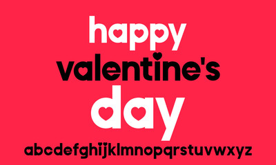Aufkleber - Vector geometric alphabet with stylized letters for Valentine's Day. Elegant modern font for your design and logos.