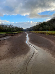 Poster - Canal du nivernais vide en hiver, Bourgogne