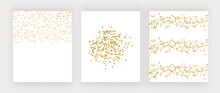 Golden Glitter Confetti Dots Design
