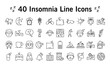 © Jemastock - bundle of Insomnia line style icons
