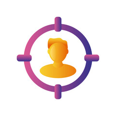 Sticker - digital marketing people strategy icon