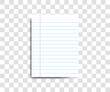 © GlopHetr - Paper sheet on transparent background. Vector illustration.