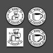 Set of logo for coffee business. Vector EPS 10.
