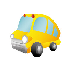 Wall Mural - school bus transport vehicle cartoon icon design