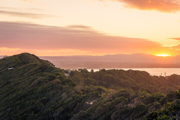 Byron bay sunset from lighthouse walk