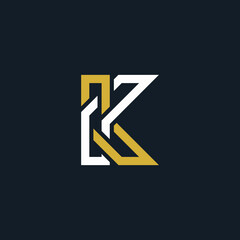 Wall Mural - logo letter K line geometric