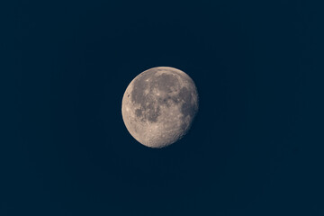 Wall Mural - growing phase moon in dark sky