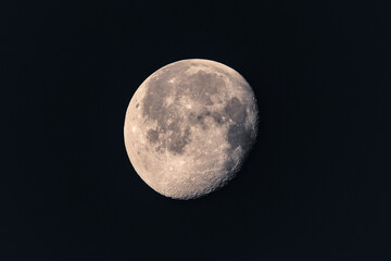 Wall Mural - growing phase moon in dark sky