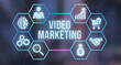 © photon_photo - Internet, business, Technology and network concept. Video marketing and advertising concept on screen.