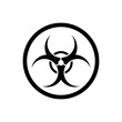 Biohazard outline icon. Symbol, logo illustration for mobile concept and web design.