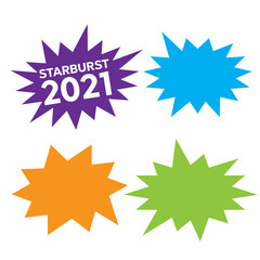 Wall Mural - starburst speech bubbles set. bursting icon. starburst isolated icons set