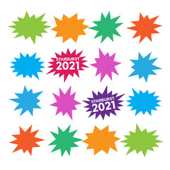 Wall Mural - set of vector starburst, sunburst badges. starburst isolated icons set