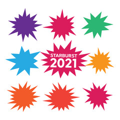Wall Mural - set of vector starburst, sunburst badges. starburst isolated icons set