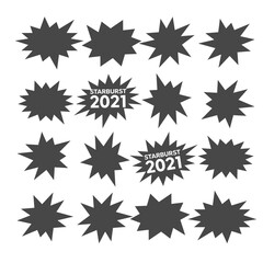 Wall Mural - bursting speech star set. starburst isolated icons set