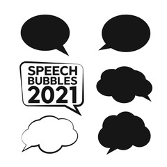 Wall Mural - vector set of speech bubbles. stickers of speech bubbles vector