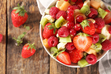 Sticker - bowl of mixed fruit salad