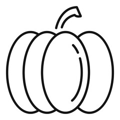 Sticker - Pumpkin icon. Outline pumpkin vector icon for web design isolated on white background