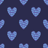 Fototapeta Dinusie - vector seamless pattern with hearts