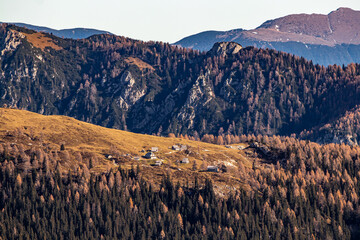 Mountain huts on mountain pasture Krstenica	