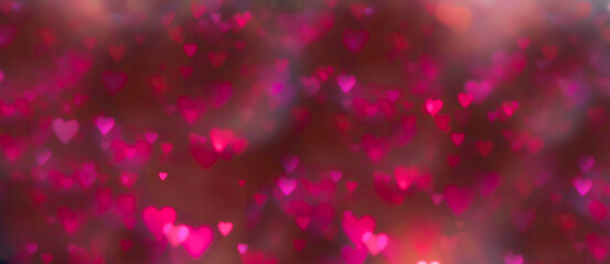Wall Mural - abstract red pink background with hearts - concept mother's day, valentine's day, birthday, love