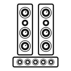 Sticker - Speakers system icon. Simple illustration of speakers system vector icon for web design isolated on white background