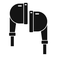 Poster - Earphones icon. Simple illustration of earphones vector icon for web design isolated on white background