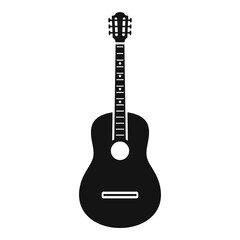 Sticker - Acoustic guitar icon. Simple illustration of acoustic guitar vector icon for web design isolated on white background