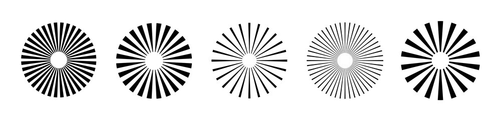 Sunburst element radial stripes or sunburst backgrounds