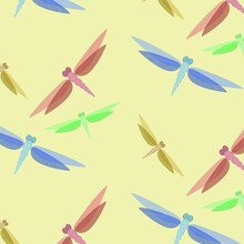 Blue Dragonfly Floral Digital Art Free Stock Photo - Public Domain Pictures