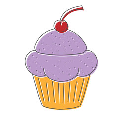 Wall Mural - cupcakes hand drawn design vector illustration