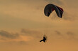 Paragliding at sunset 