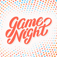 Wall Mural - Game night banner.