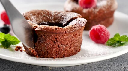 Sticker - chocolate fondant-chocolate cake