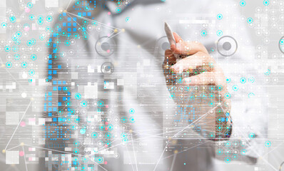 software, web development, programming concept. abstract programming