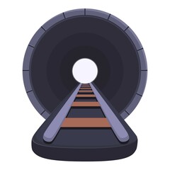 Wall Mural - tunnel railway icon. cartoon of tunnel railway vector icon for web design isolated on white backgrou