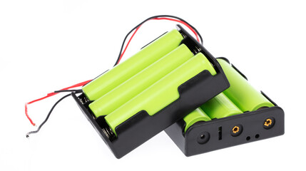 Battery Charger with 3.7V 18650 Lithium Battery Rechargeable isolated on white background