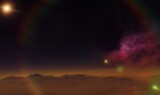 Fototapeta Dmuchawce - Alien planet nebula