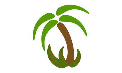 Fototapete - Simple Palm Tree