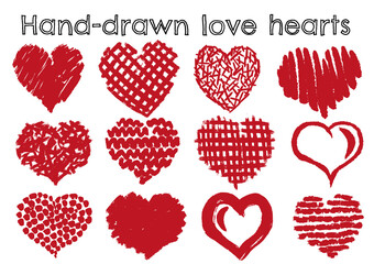 	
Hand-drawn love hearts for St Valentine's and your other romantic needs. Easy editable colour. Set of 12.	