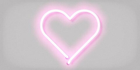 Wall Mural - Vector realistic isolated neon sign of Heart logo on the white background. Concept of Happy Valentine's Day.