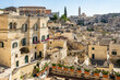 View of Matera Sasso Barisano district seen from the viewpoint Luigi Guerricchio, Basilicata, Italy
