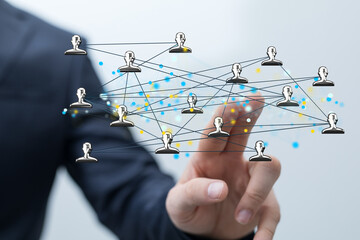 conference digital network and data concept 3d