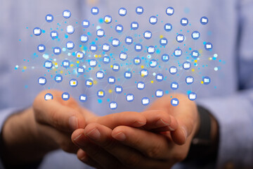 data network 3d digital info